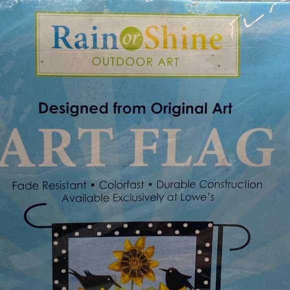 Art Flag Small Garden Flag 12.5in x 18in Sunflowers Birds Fade Resistant Sealed - Picture 4 of 11